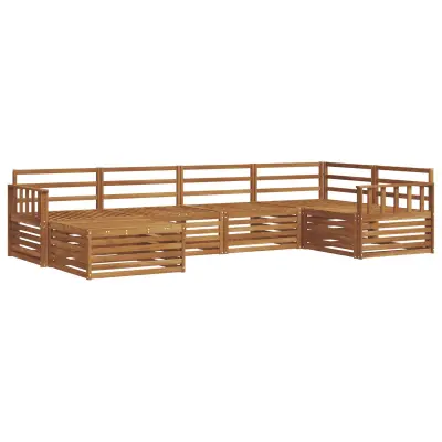 vidaXL Zunanja garnitura za sedenje 6 pcs Naravna Masiven les akacije