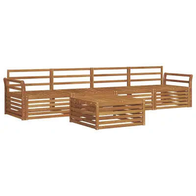 vidaXL Zunanja garnitura za sedenje 5 pcs Naravna Masiven les akacije