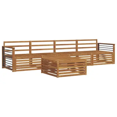 vidaXL Zunanja garnitura za sedenje 5 pcs Naravna Masiven les akacije