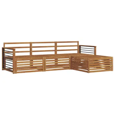 vidaXL Zunanja garnitura za sedenje Naravna 249,5 x 162,5 x 73 cm