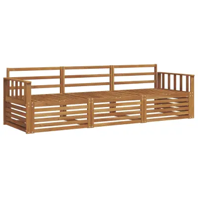 vidaXL Zunanja garnitura za sedenje 3 pcs Naravna Masiven les akacije