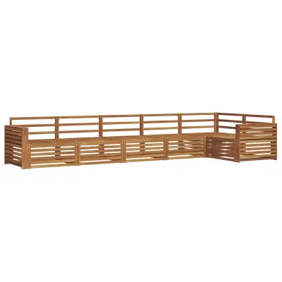 vidaXL Zunanja garnitura za sedenje 6 pcs Naravna Masiven les akacije