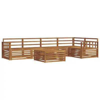 vidaXL Zunanja garnitura za sedenje 6 pcs Naravna