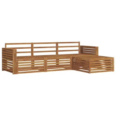 vidaXL Zunanja garnitura za sedenje Naravna 257,5 x 162,5 x 73 cm