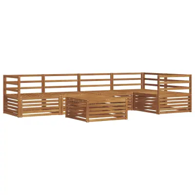 vidaXL Zunanja garnitura za sedenje 6 pcs Naravna