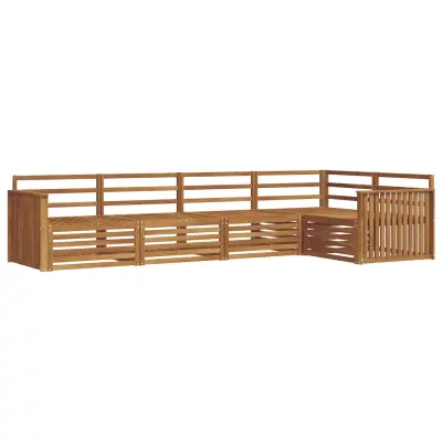 vidaXL Zunanja garnitura za sedenje 5 pcs Naravna
