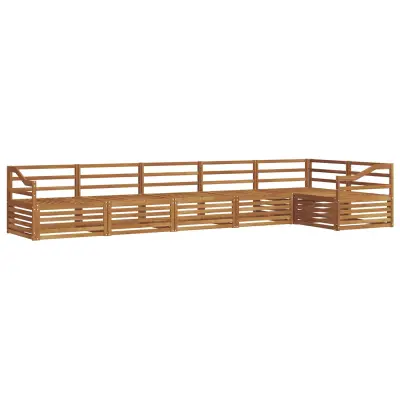 vidaXL Zunanja garnitura za sedenje 6 pcs Naravna Masiven les akacije