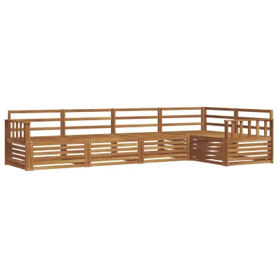 vidaXL Zunanja garnitura za sedenje 5 pcs Naravna