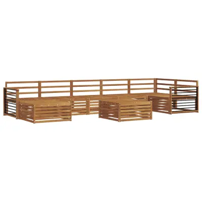 vidaXL Sedežne garniture 8 pcs Naravna Masiven les akacije