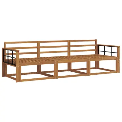 vidaXL Zunanja garnitura za sedenje 3 pcs Naravna Masiven les akacije
