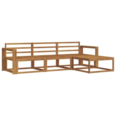 vidaXL Zunanja garnitura za sedenje 4 pcs Naravna Masiven les akacije