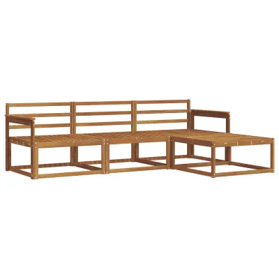 vidaXL Zunanja garnitura za sedenje 4 pcs Naravna Masiven les akacije