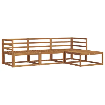 vidaXL Zunanja garnitura za sedenje 4 pcs Naravna Masiven les akacije