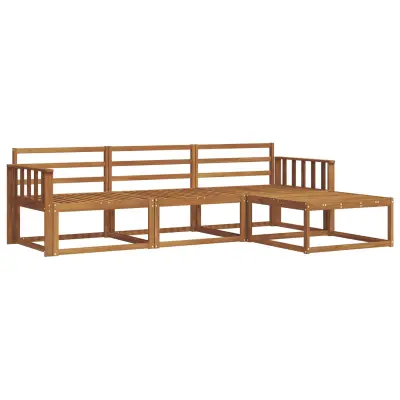 vidaXL Zunanja garnitura za sedenje 4 pcs Naravna Masiven les akacije