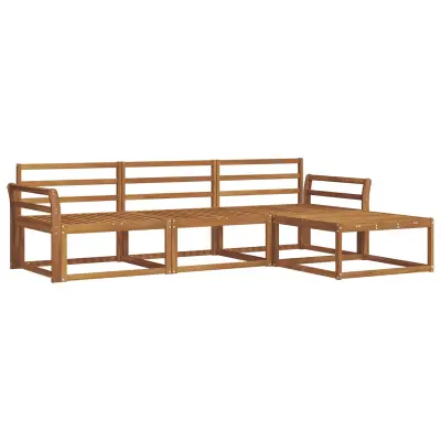 vidaXL Zunanja garnitura za sedenje 4 pcs Naravna Masiven les akacije