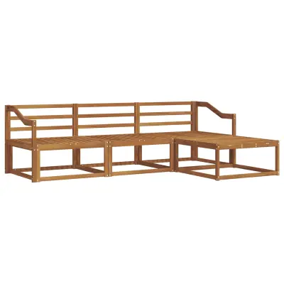 vidaXL Zunanja garnitura za sedenje 4 pcs Naravna Masiven les akacije