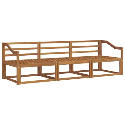 vidaXL Zunanja garnitura za sedenje 3 pcs Naravna Masiven les akacije