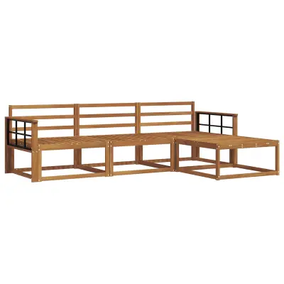 vidaXL Zunanja garnitura za sedenje 4 pcs Naravna Masiven les akacije