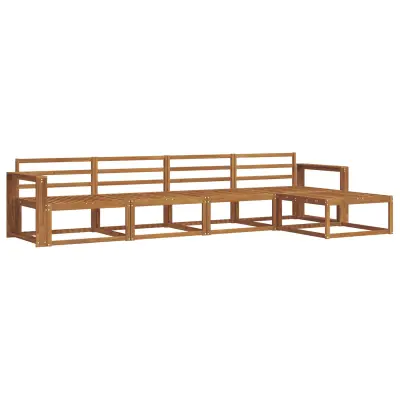 vidaXL Zunanja garnitura za sedenje 5 pcs Naravna Masiven les akacije