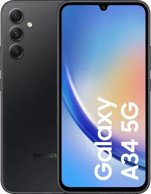 Obnovljeno - znaki rabe - Galaxy A34 5G 128GB črne