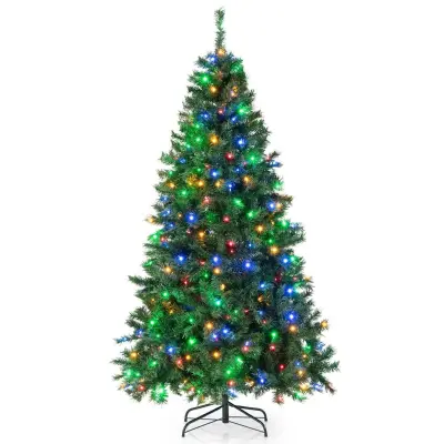 Umetno božično drevo z LED-lučkami, 213 cm