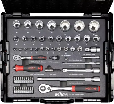 WIHA NASADNI KLJUČ 1/2"+1/4" KOMPLET 60/1 L-BOXX 333-97