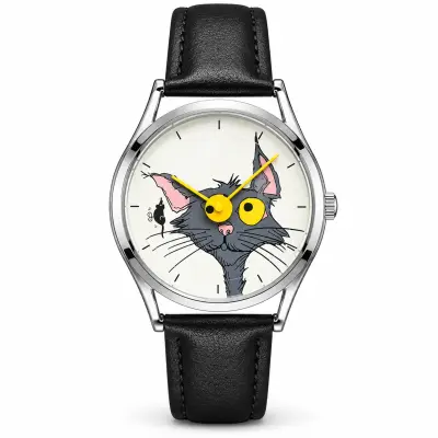 Animirana ročna ura z gibljivimi očmi, prikaz časa, udoben pašček, odporna na kapljice vode, igriv dodatek | KITCLOCK