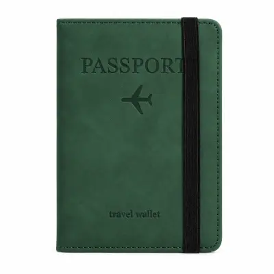 Potovalni etui za potni list, RFID zaščita, predali za kartice in SIM-kartico | PASSHOLD Zelena