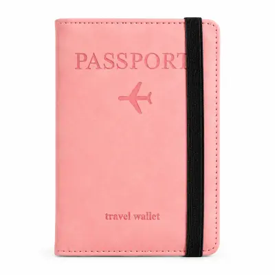 Potovalni etui za potni list, RFID zaščita, predali za kartice in SIM-kartico | PASSHOLD Roza