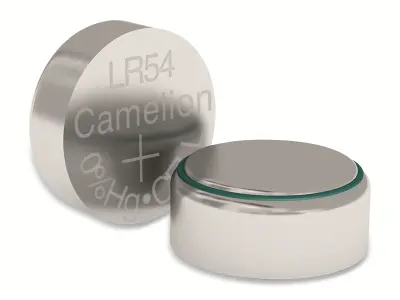 Baterija Camelion AG10/LR54, alkalna, 2 kosa