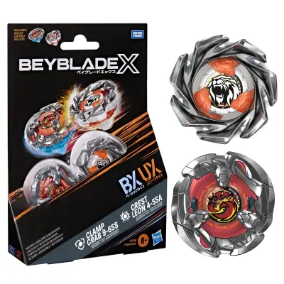 Beyblade spinning top Clamp Crab 9-65S & Crest Leon 4-55A