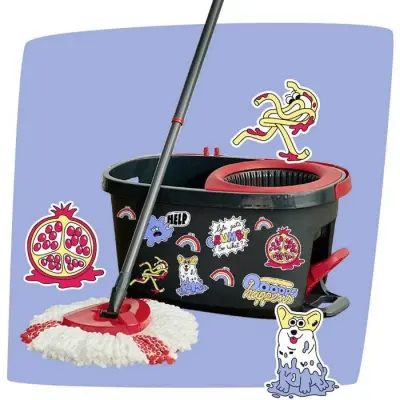 Mop set Vileda turbo my style Anthracite/Rdeča