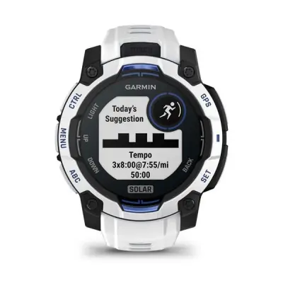 Pametna ura Garmin Instinct 3 Solar bela/modra 45mm