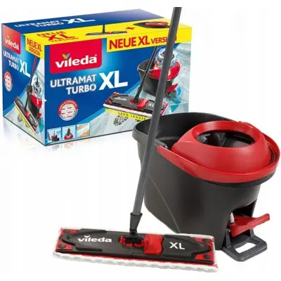 Mop Vileda Ultramat Turbo XL črna/rdeča mikrovlakna