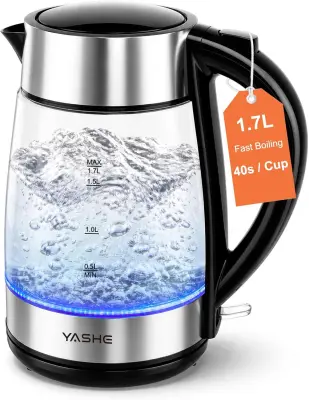 YASHE Električni grelnik vode, 2200 W, 1,7 L
