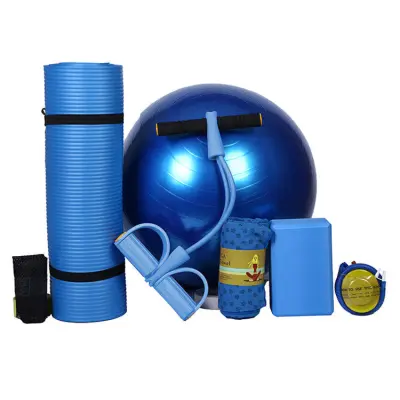 Komplet za jogo SYNERFIT Yoga Fit 5 v 1, moder