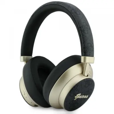 Brezžične slušalke Guess ENC 4G Gold Script Metal Črne
