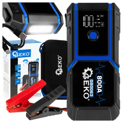 3v1 LED 12V booster 800A zaganjalec Jump Starter polnilec 3xUSB QC3.0 10000 mAh