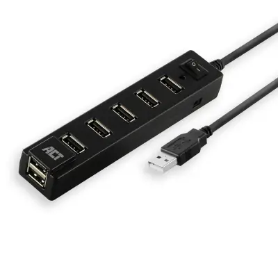 USB hub ACT AC6215 z 7 USB 2.0 priključki
