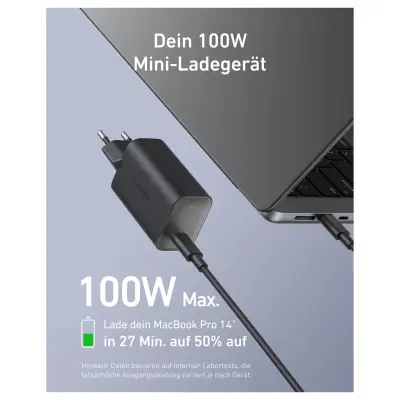 Polnilnik Anker nano 100W USB-C s 1,8m kablom