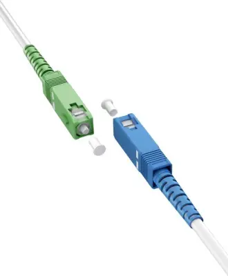 Optični kabel Goobay 59621 SC/APC SC/UPC FTTH OS2 bel 5m