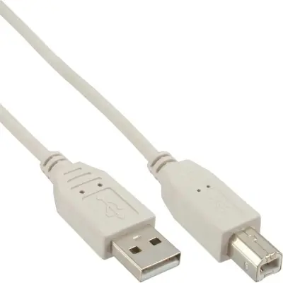 Kabel USB 2.0 InLine A do B 7m Bež