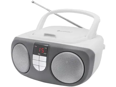 Prenosni boombox Aster SCD1400WE z elegantnim dizajnom