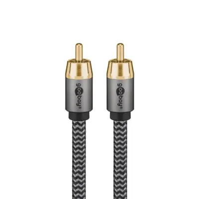 Avdio kabel Goobay 65296 RCA 2m srebrno/črn