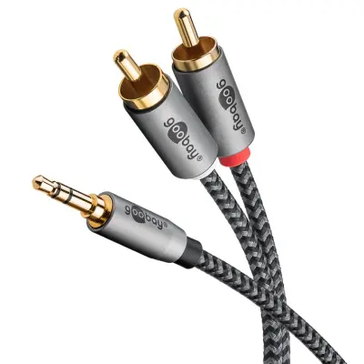 Avdio kabel Goobay 65284 3.5mm do 2x RCA 0.5m