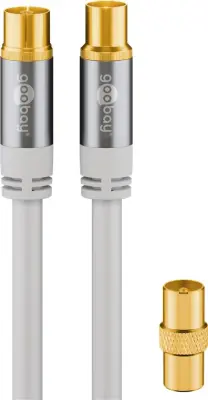 Koaksialni antenski kabel Goobay 70318 z zlatimi priključki