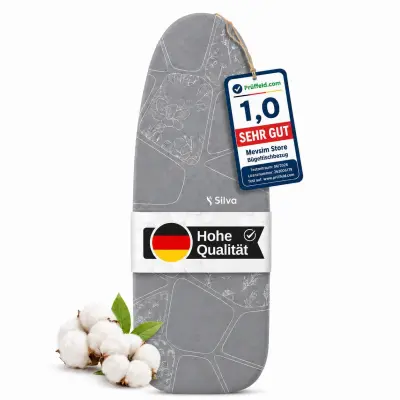 Prevleka za likalno desko Silva 100% bombaž siva 37x117cm