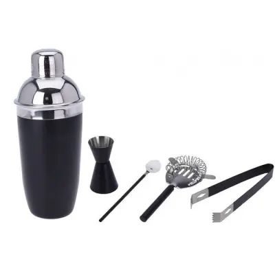 Koktajl set Excellent Houseware, edelstahl, črn, 5-delni