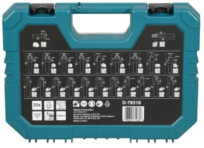 Mlinček za obdelavo Makita D-78318 22 kos 6mm