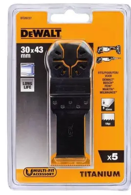 Multitool rezilo DeWALT dt20727-qz titan 30x43mm 5 kosov